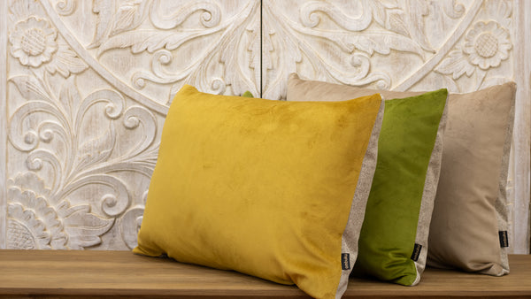 Paris Velvet Cushion - Mustard