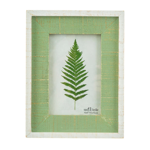 Distressed Green Wooden Photo Frame