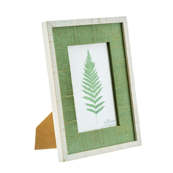 Distressed Green Wooden Photo Frame