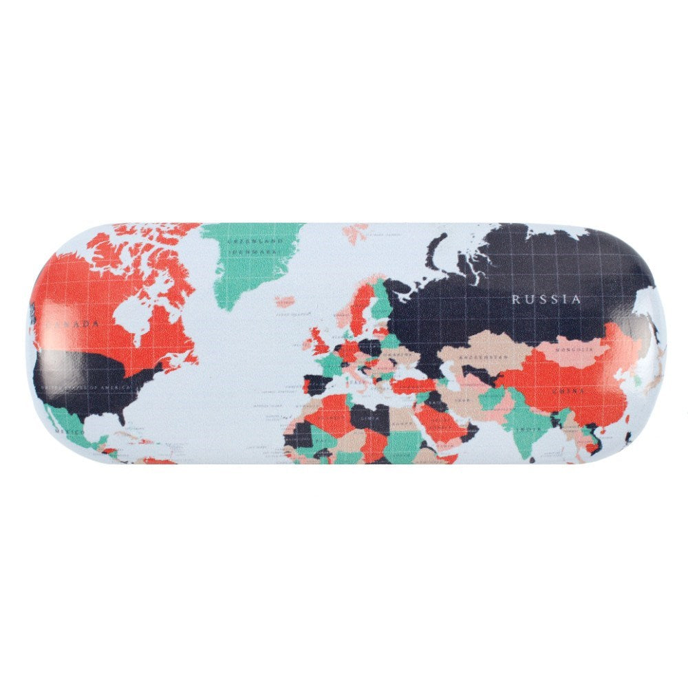 Map Print Glasses Case