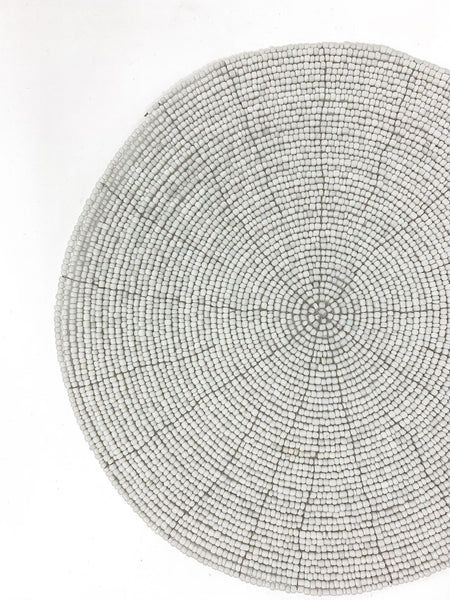 Amai Beaded Placemat - White