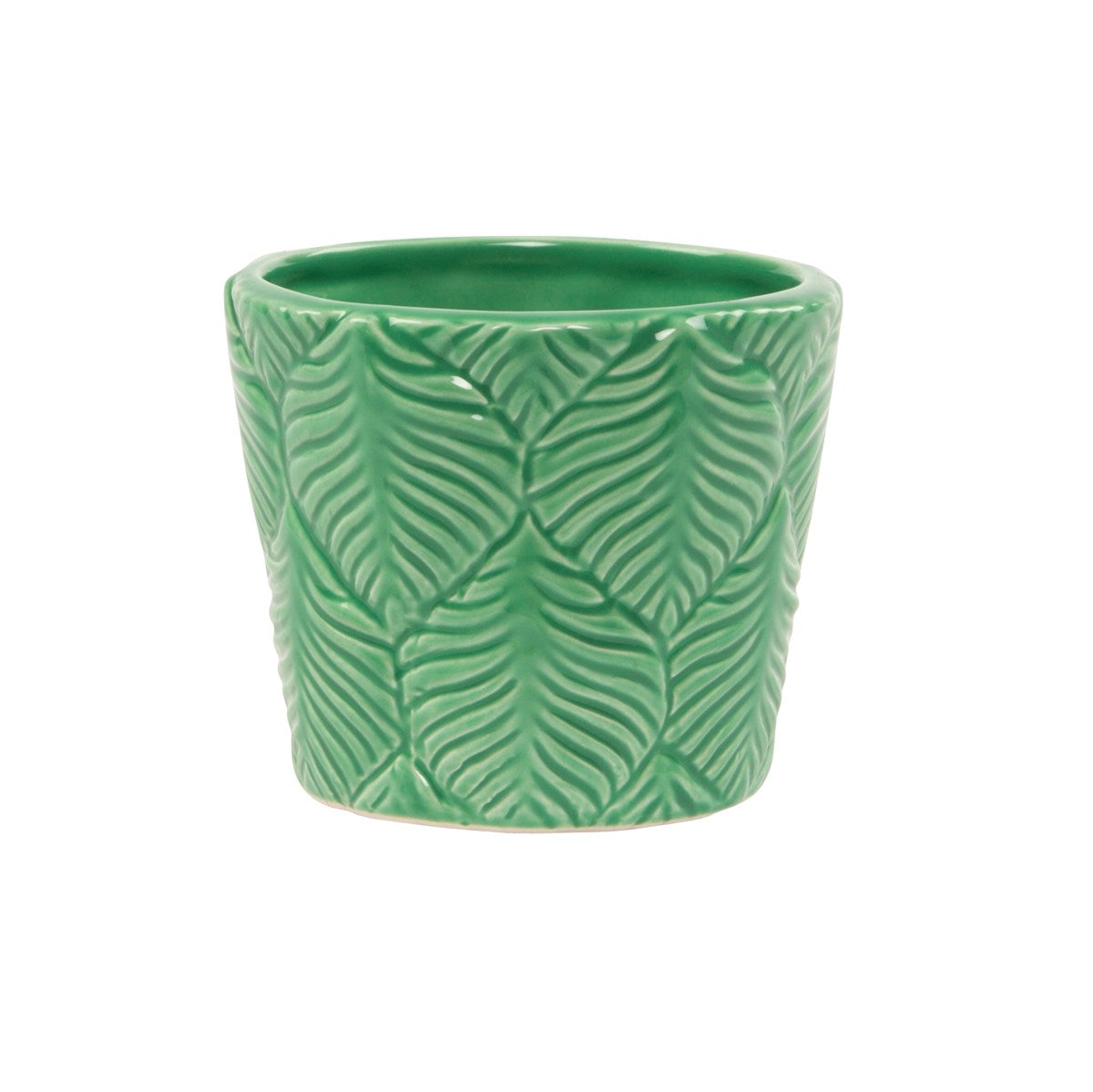 Embossed Leaf Print Planter