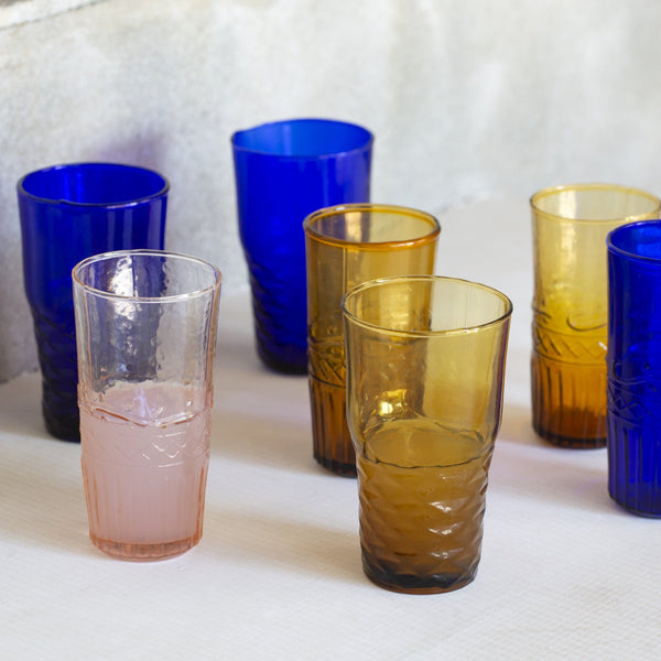 Freya Water Glasses (Set of 6 Assorted) - Amber
