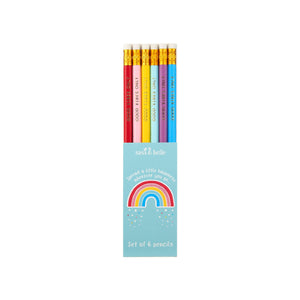 Set of 6 Chasing Rainbows Pencils