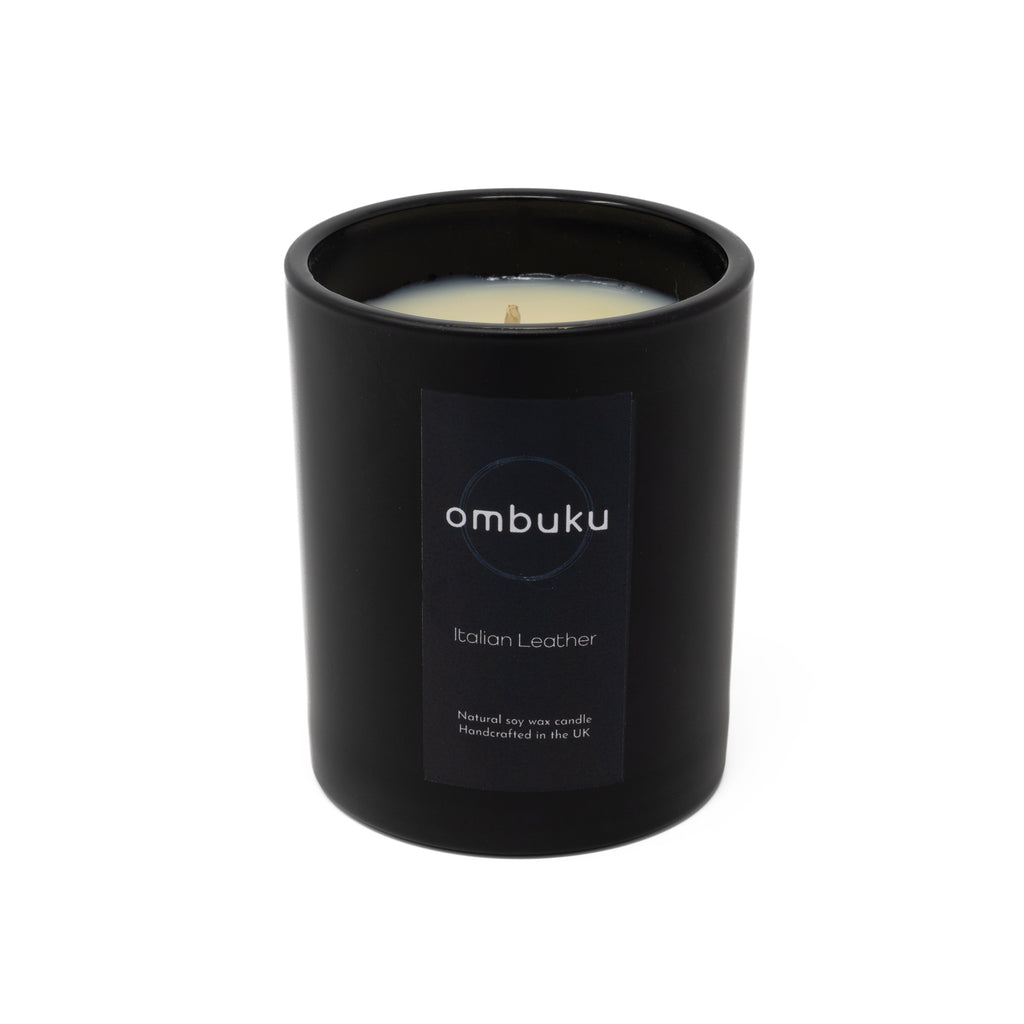 Italian Leather Scented Candle Dusk Furniture