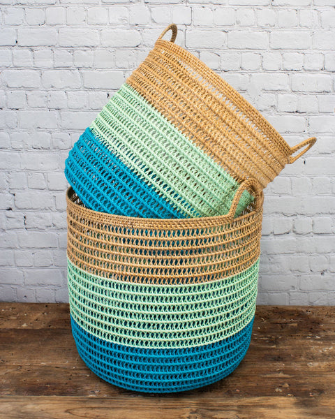 Rhodes Basket - Turquoise