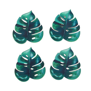 Set of 4 Botanical Jungle Leaf Coasters