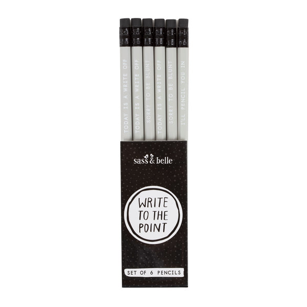 Set of 6 Write to the Point Pencils
