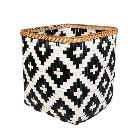 Small Tribal Pattern Bamboo Storage Basket