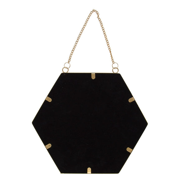 Touch of Gold Hexagon Mirror