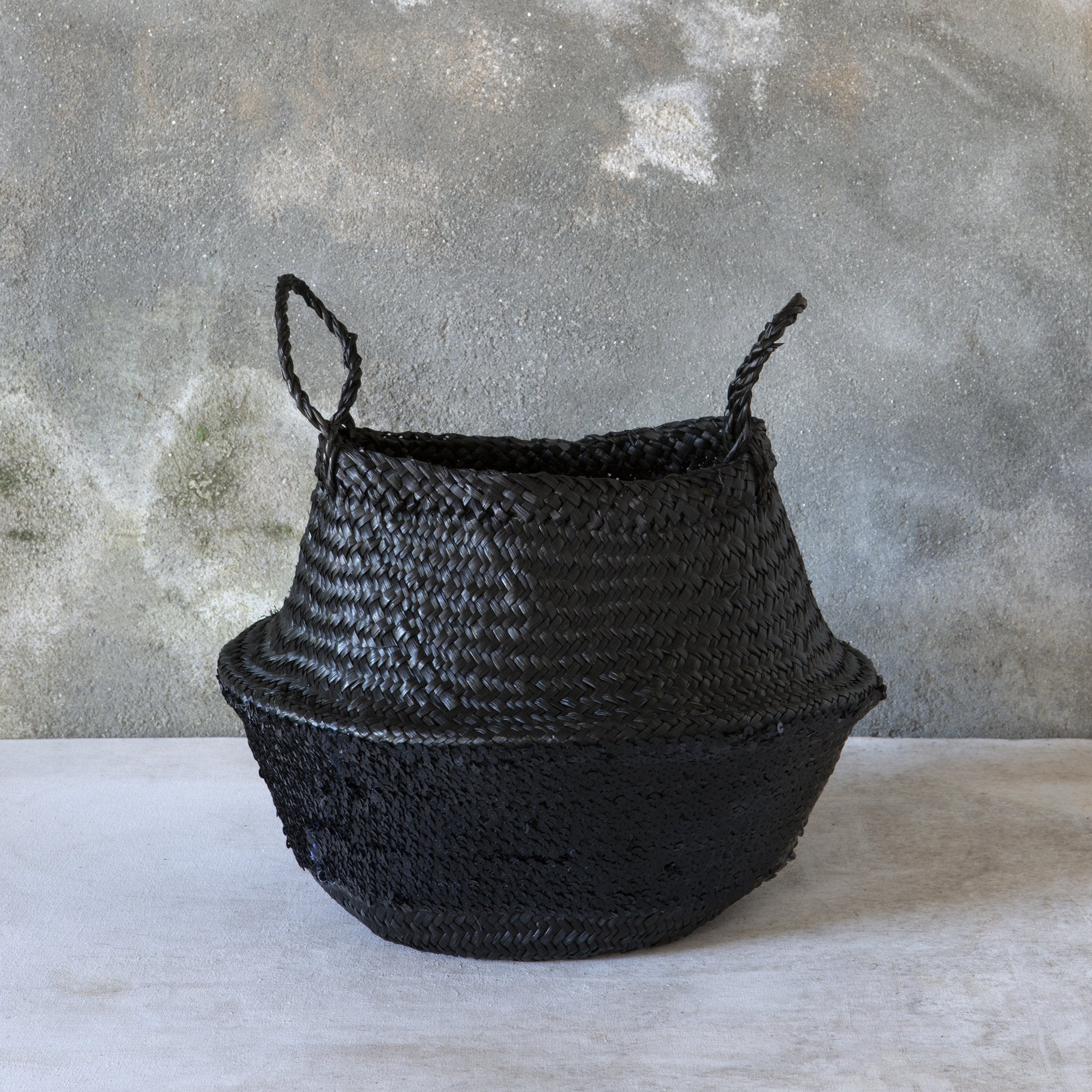 Toulouse Sequin Basket - Black