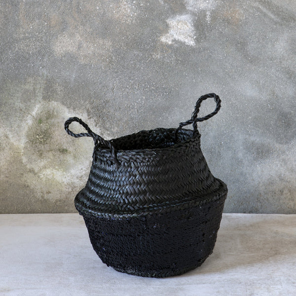 Toulouse Sequin Basket - Black