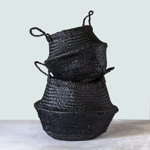Toulouse Sequin Basket - Black