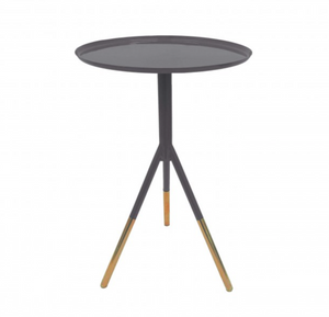 Tripod Table Grey with Copper Feet