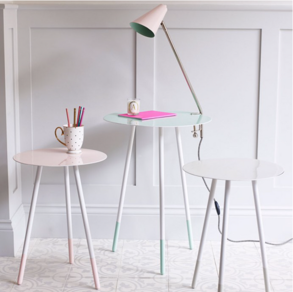 Victor Clamp Table Lamp Blush Pink