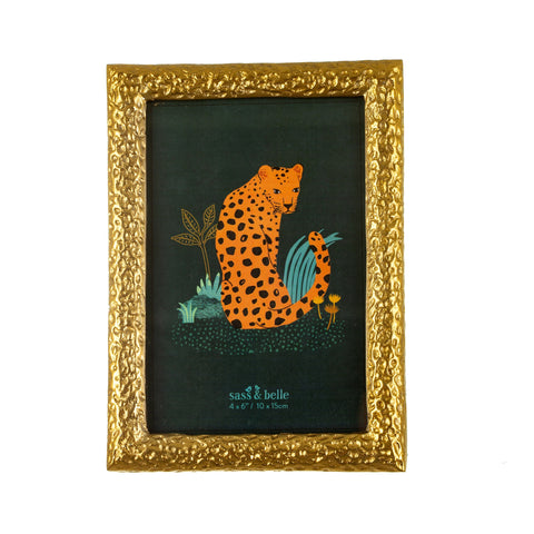 Hammered Brass Photo Frame