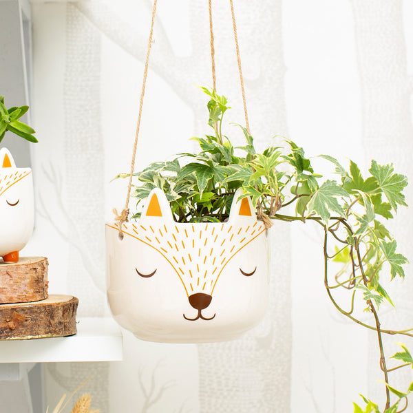 Woodland Fox Hanging Planter