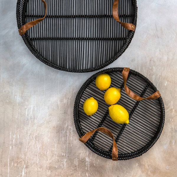 Zulu Bamboo Trays (set of 2) - Black