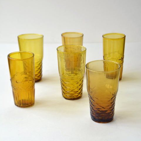 Freya Water Glasses (Set of 6 Assorted) - Amber