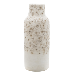 Zinnia Ceramic Vase - Large/Dipped Cream
